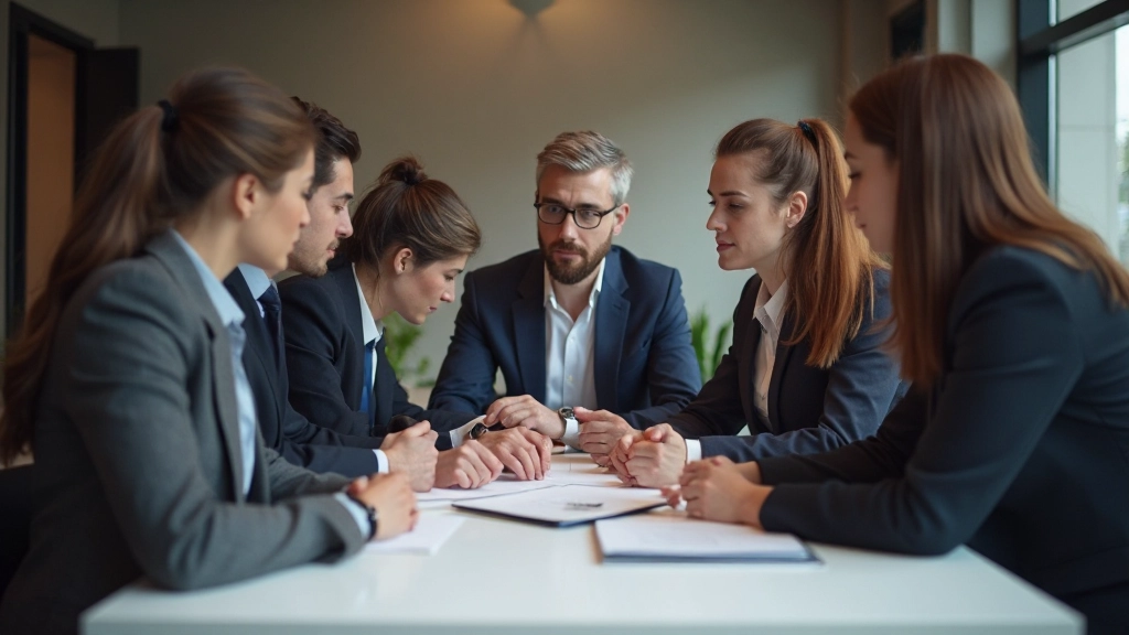 Professionele zakenmensen in succesvol overleg