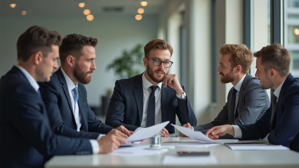 Professioneel kantoor meeting met diverse zakenmensen in formele kleding